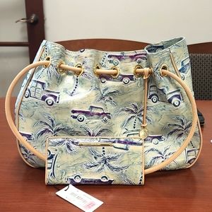 (2 pieces) Brahmin Ady Copa Cabana Shoulder Bag with Matching Wallet